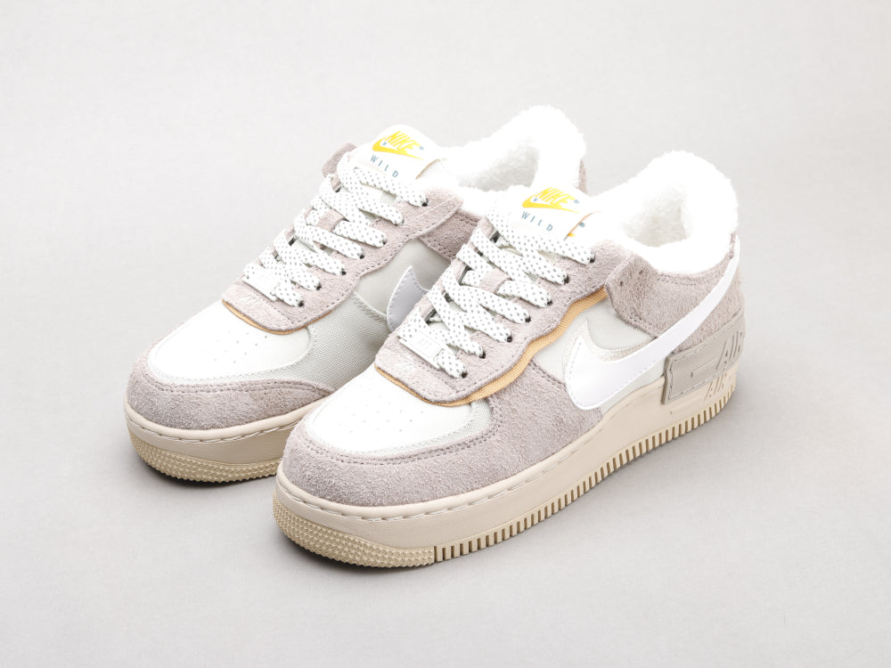 LW - AF1 Shadow gray and white deconstructed plus velvet