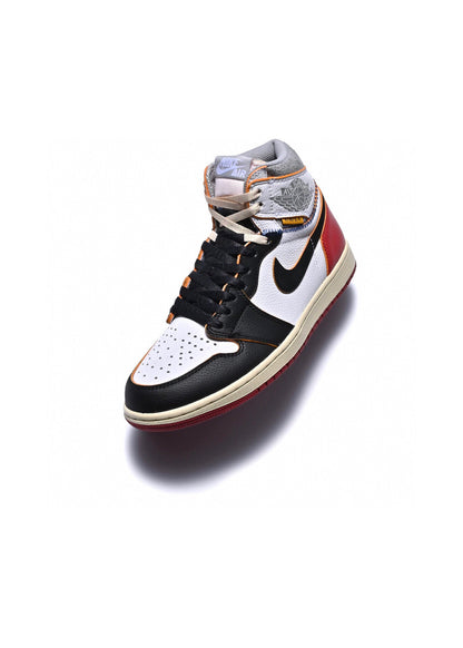 LW - Union x AJ1 High white and red stitching