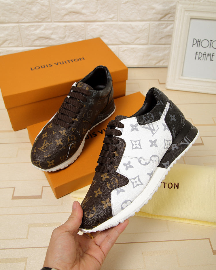 LW - LUV LWnogram Denim Brown And Gray Sneaker