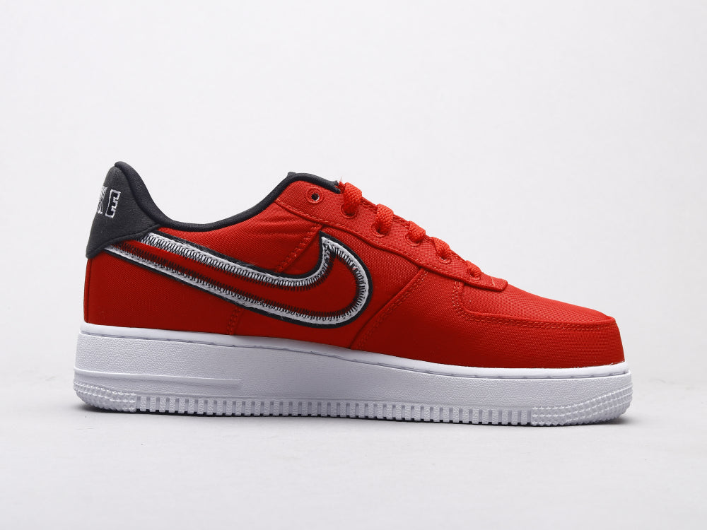 LW - AF1 Reverse Stitch red and white