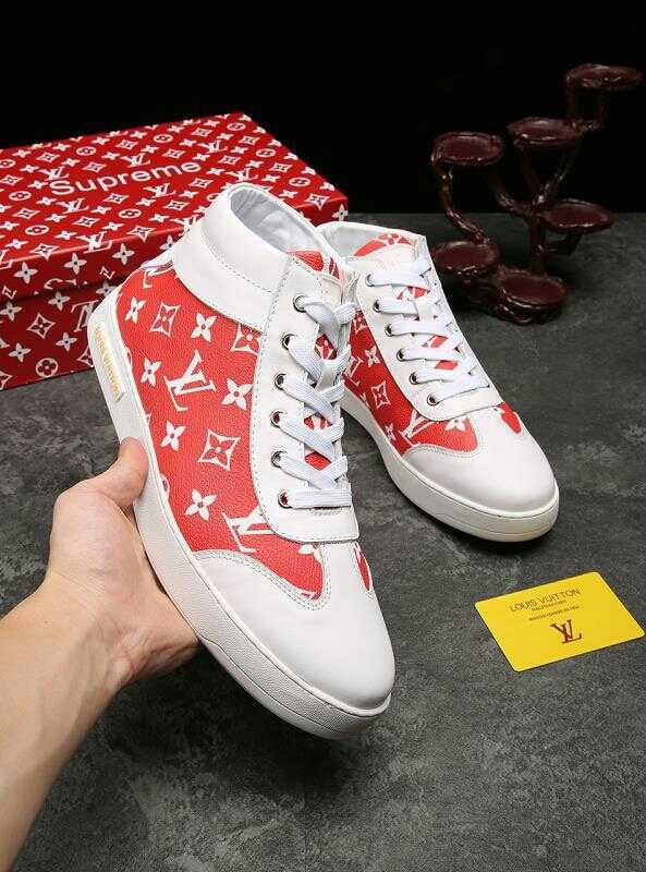 LW - LUV HIgh Top White Red Sneaker