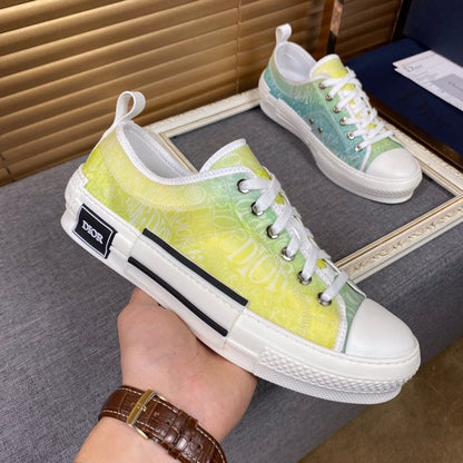 LW - DIR B23 White and Yellow LOW-TOP SNEAKER