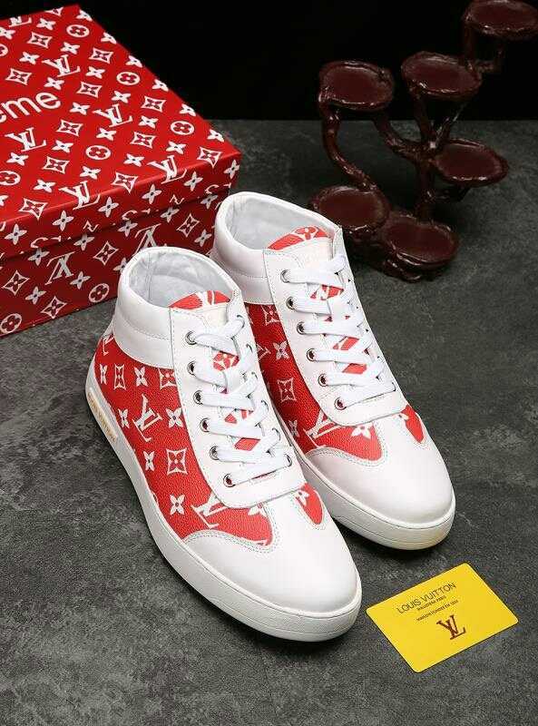 LW - LUV HIgh Top White Red Sneaker