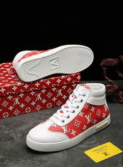 LW - LUV HIgh Top White Red Sneaker