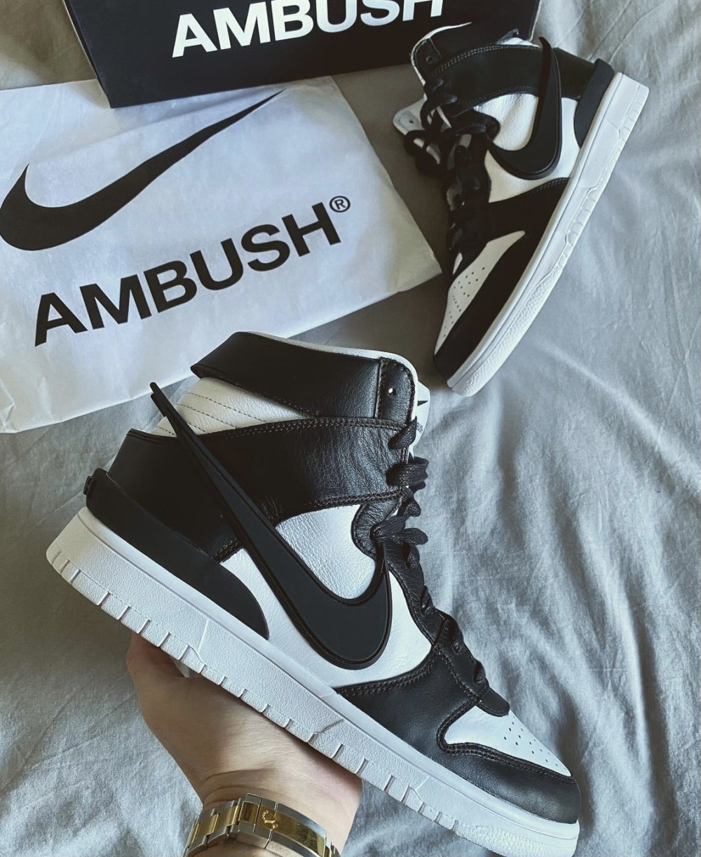 LW - AMBUSH x DUNK HIGH Black & White Collaboration