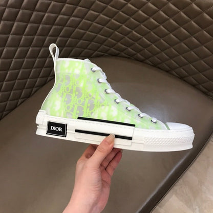 LW - DIR B23 White and Yellow HIGH-TOP SNEAKER