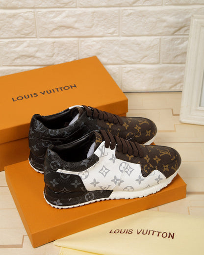 LW - LUV LWnogram Denim Brown And Gray Sneaker