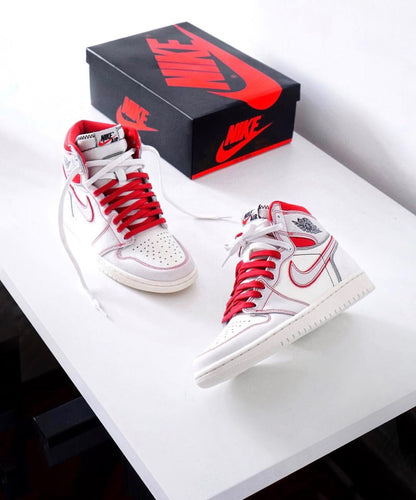 LW - AJ1 white and red manuscript