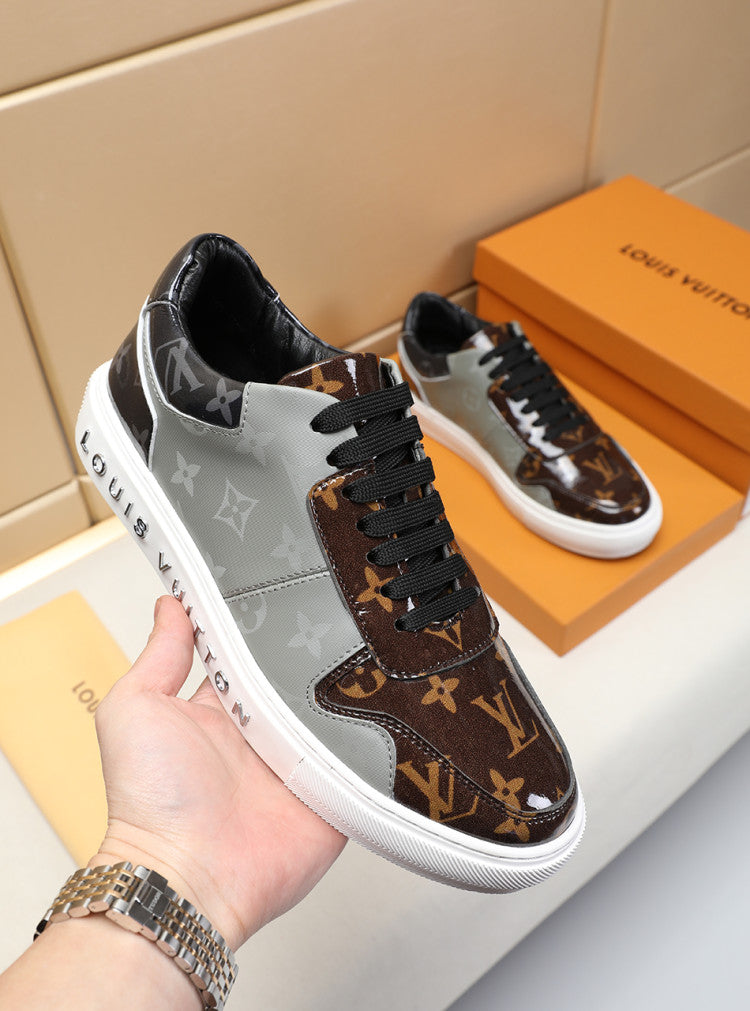 LW - LUV LWnogram Denim Brown And Gray Sneaker